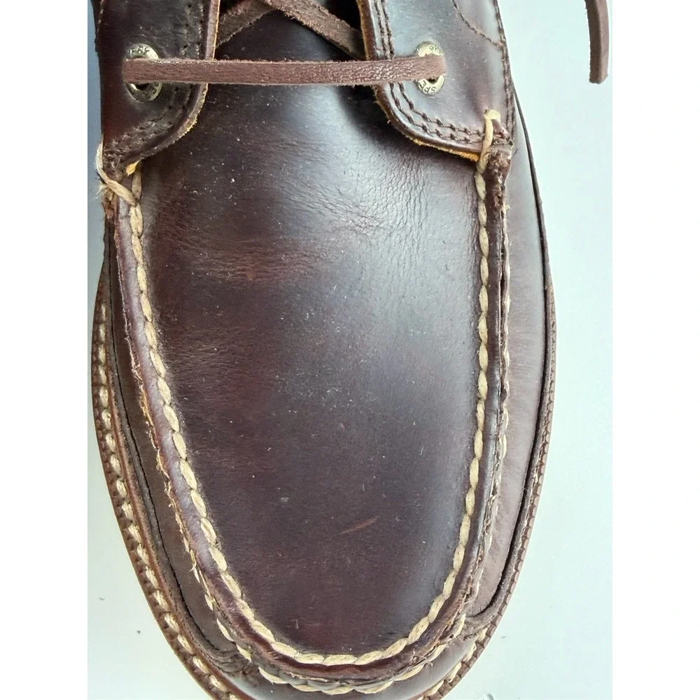 Sperry Gold Cup Chukka Boots Men 7.5 Brown Vibram Soles Leather High Top
